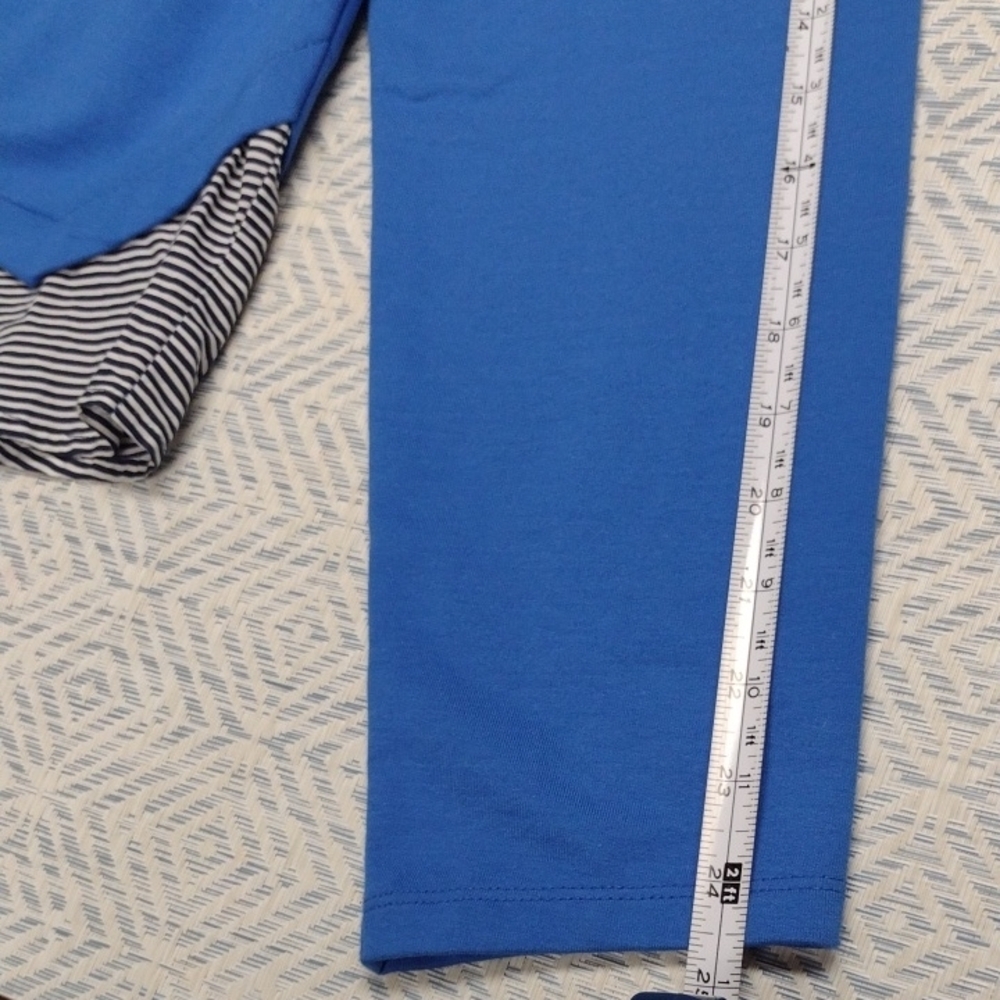 NEW Crown & Ivy Women's Blue and White Striped  with Elephant - Picture 12 of 16